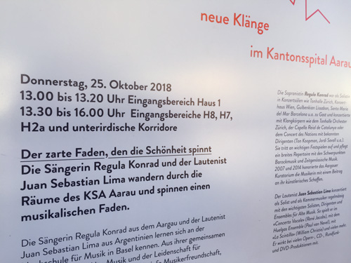 frisch bespielt «Professionelle Musikerinnen und Musiker bringen das Kantonsspital Aarau zum Klingen